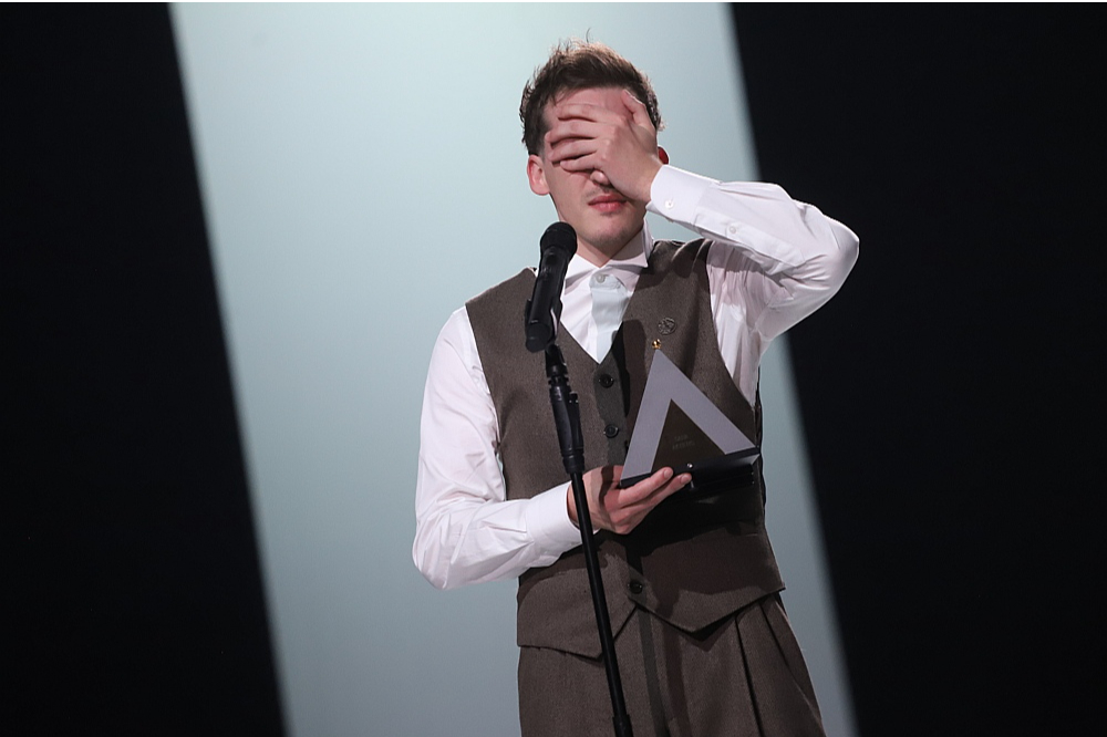 Valmieras teātra aktiera Arta Jančevska runa, saņemot Gada aktiera balvu, bija ļoti izjusta un emocionāla.