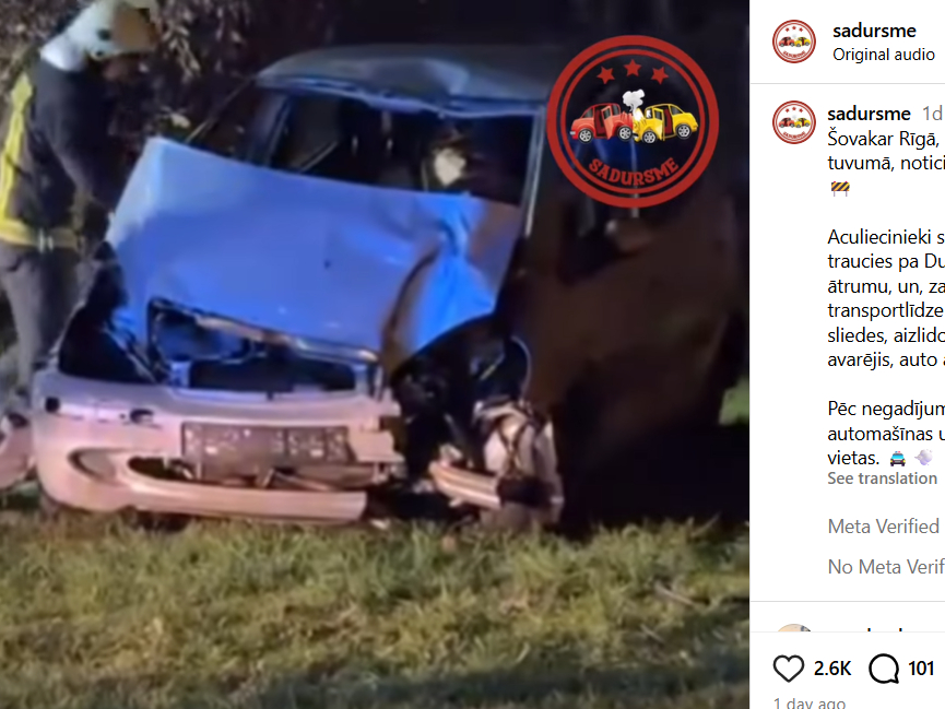 Ekrānuzņēmums no "Instagram" profila @sadursme.