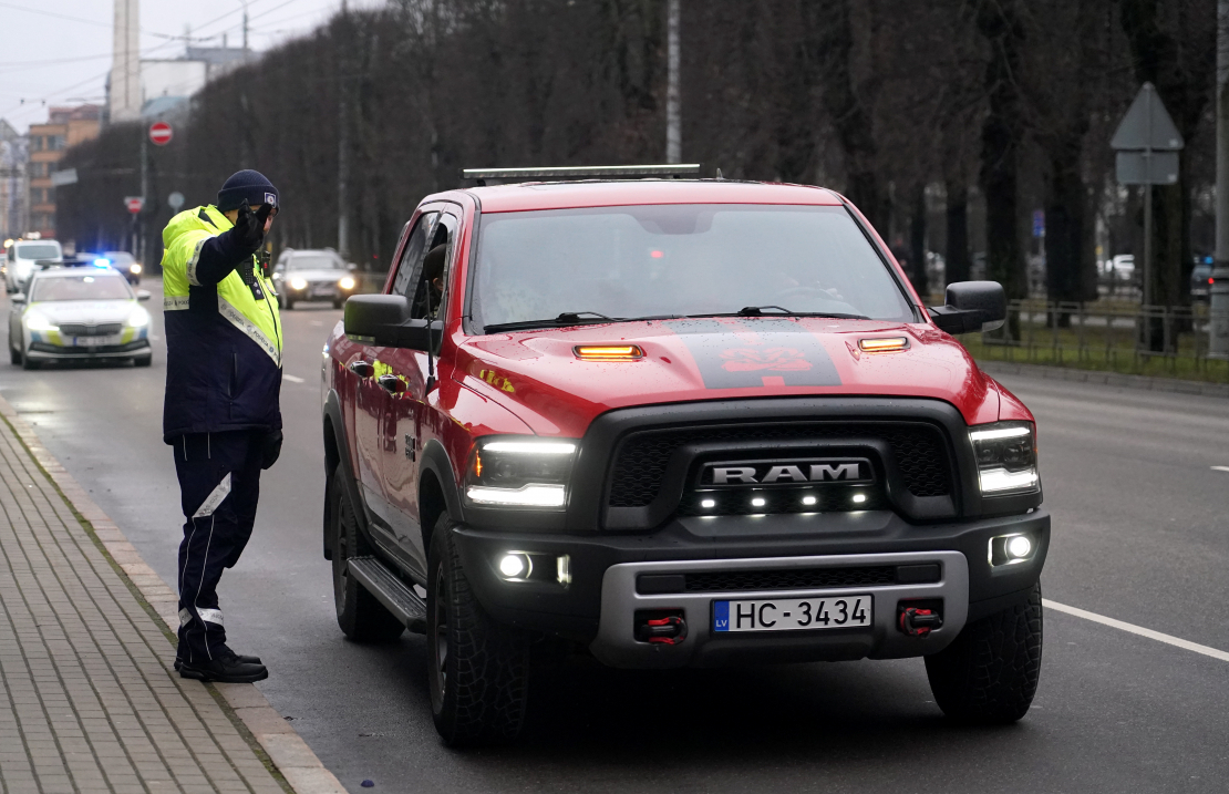 Protests pret autoceļu lietošanas nodevu komercauto līdz 3,5.