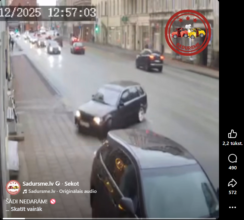 Mirklis pirms avārijas.