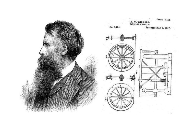 R. V. Tomsons un viņa riteņa ASV patents.