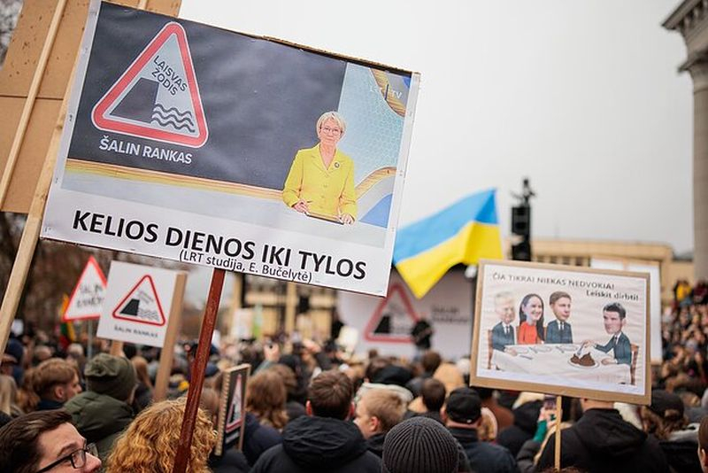 Protests Viļņā.