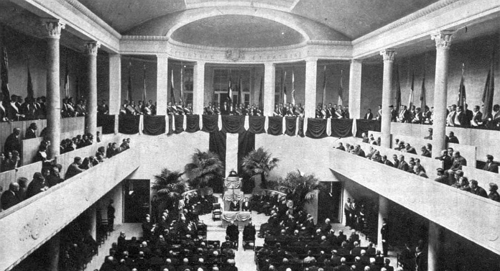 LU Lielās aulas atklāšana 1935. gada 28. septembrī.