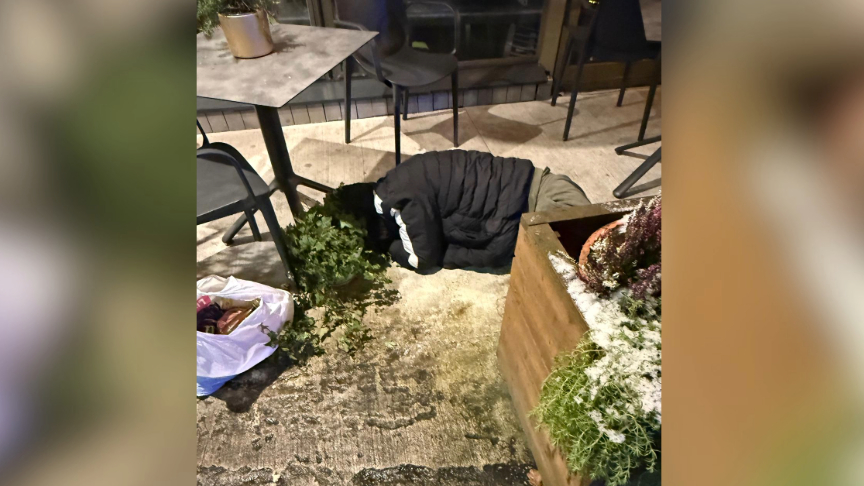 Aizmigušais vīrietis.