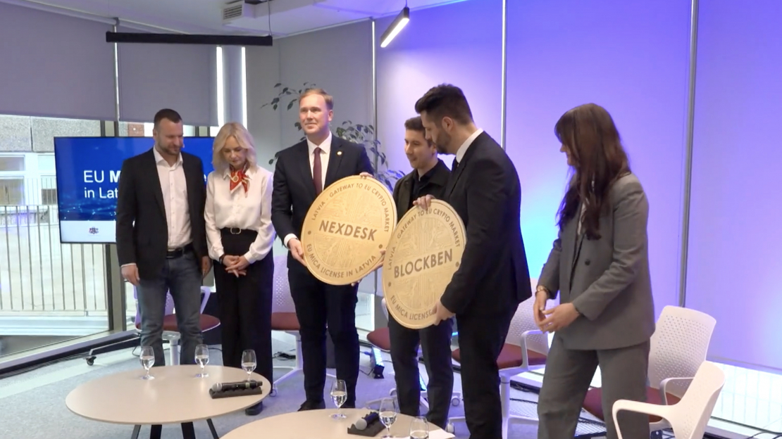 Latvijas Banka izsniegusi licences diviem uzņēmumiem – SIA "BlockBen" un SIA "Nexdesk", lai tās varētu tiesiski regulēti un oficiāli piedāvāt kriptoaktīvu pakalpojumus visā Eiropas Savienībā.