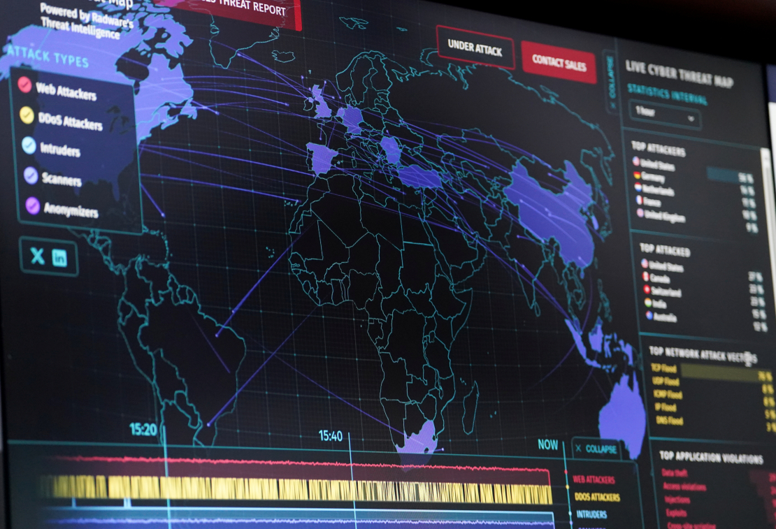 Kiberaizsardzības centra telpas.