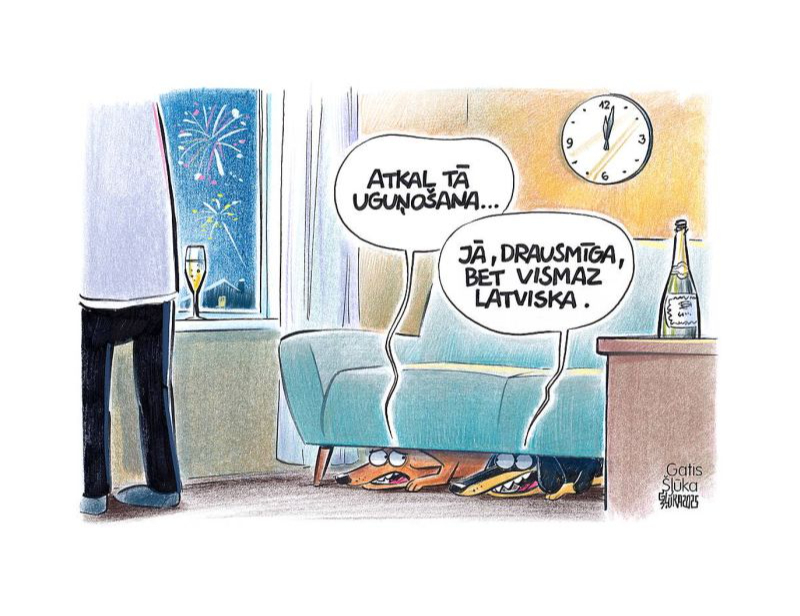 Zīmē Gatis Šļūka. Atkal tā uguņošana...