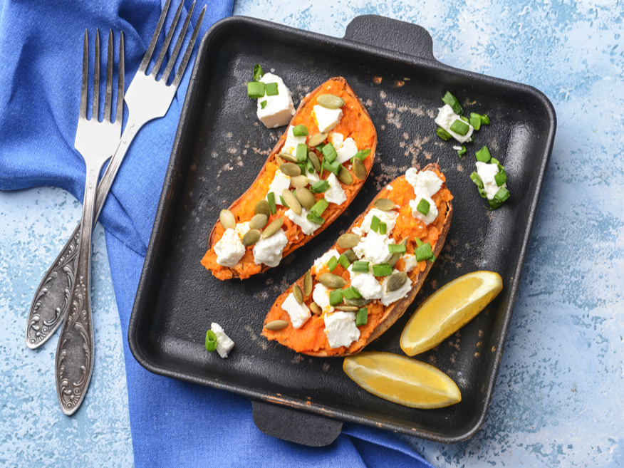 Ķirbis ar medu un sieru.