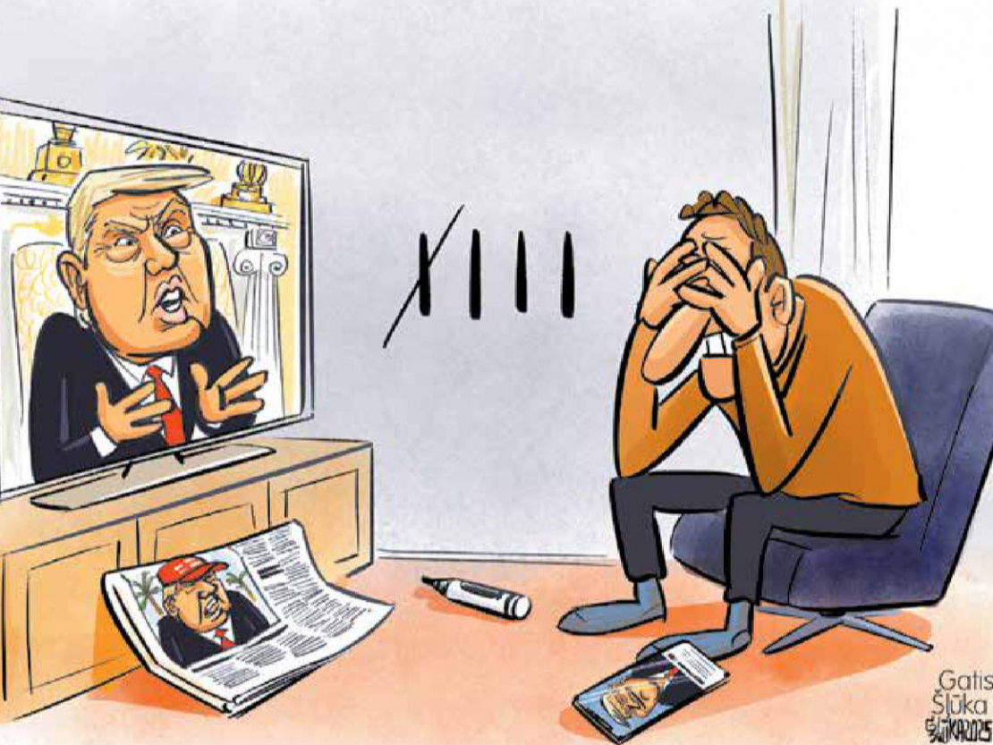 “Mājas Viesis” piedāvā atskatīties uz aizvadītā gada notikumiem Latvijā un pasaulē, kuru gaitu lielā mērā ietekmēja Baltā nama
saimnieka Donalda Trampa ekscentriskie izgājieni.