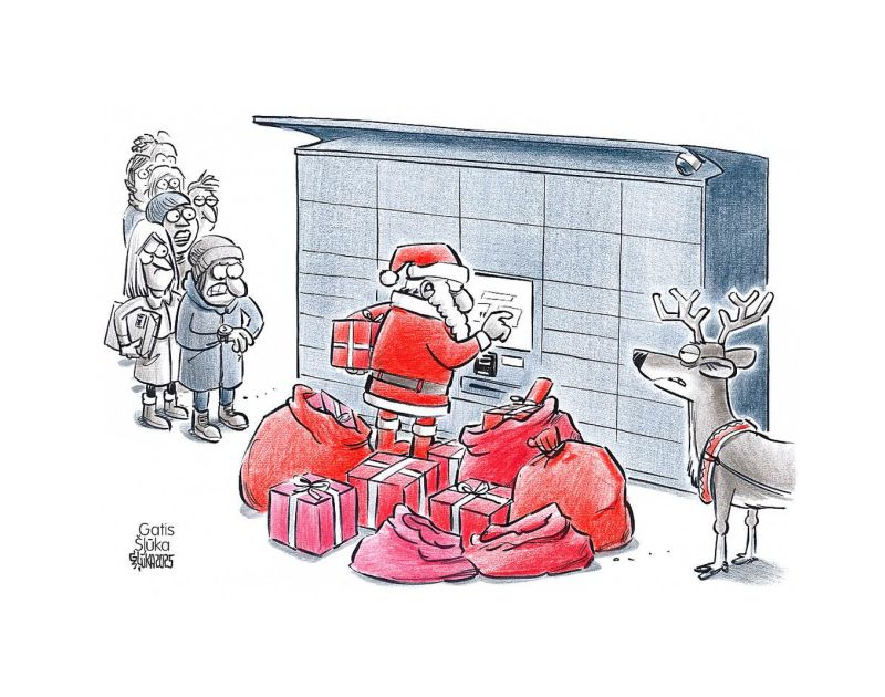 Zīmē Gatis Šļūka. Priecīgus Ziemassvētkus!