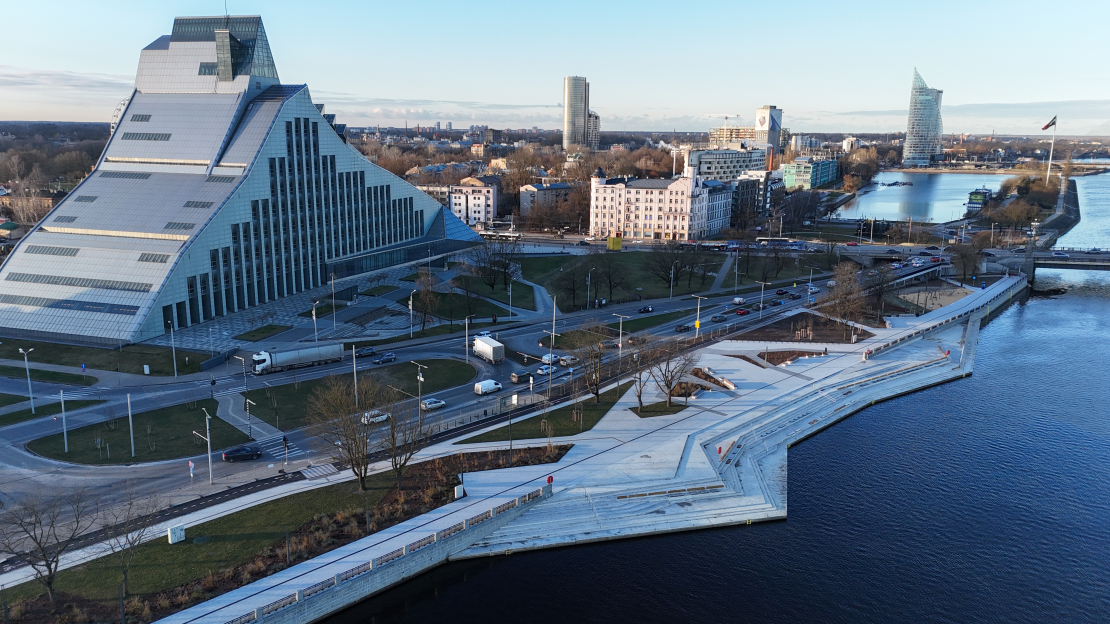 Mūkusalas ielas promenāde pēc pārbūves.