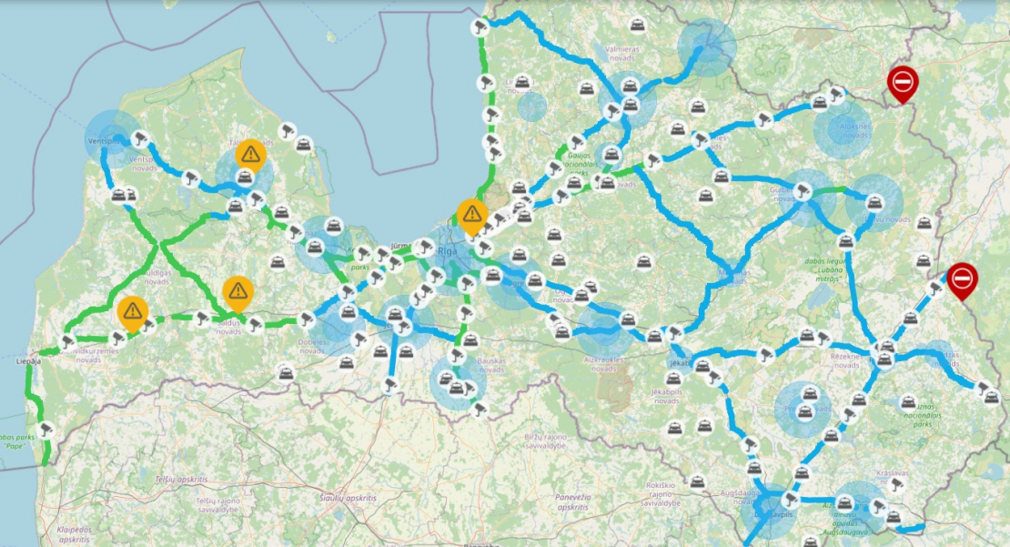 Slidenie un sniegotie ceļa posmi 29.12.2025.