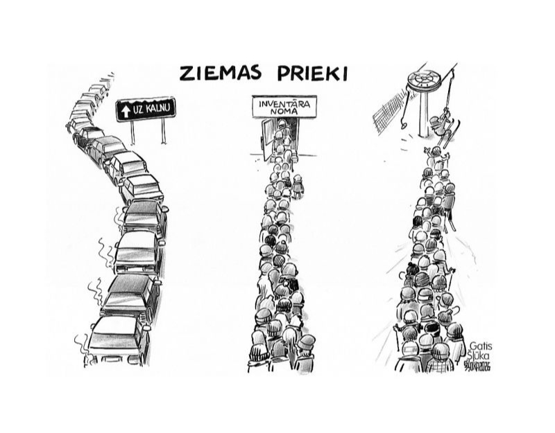 Zīmē Gatis Šļūka. Ziemas prieki