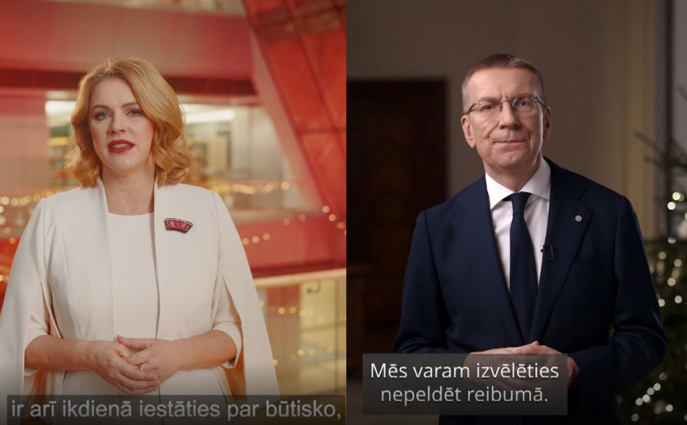 Ministru prezidente Evika Siliņa un Valsts prezidents Edgars Rinkēvičs.