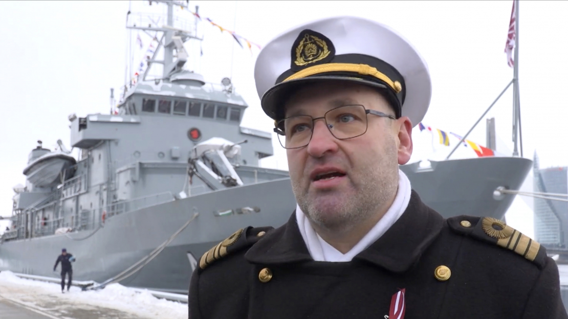 Jānis Auce, NBS Jūras spēku Mīnu kuģu eskadras komandieris.