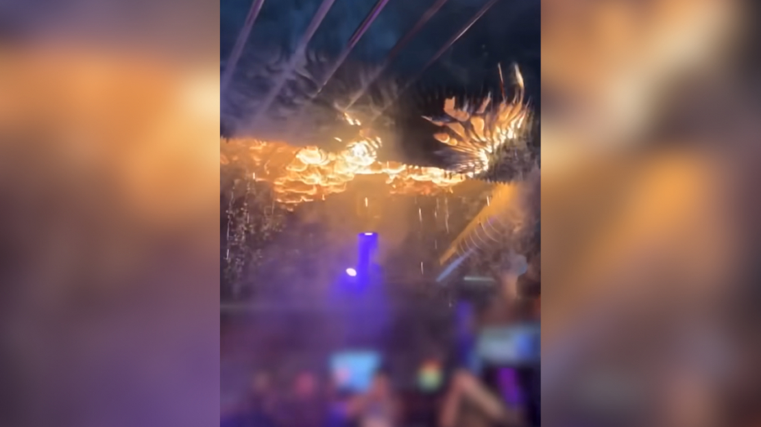 Ekrānuzņēmums no aizdegšanās brīža.