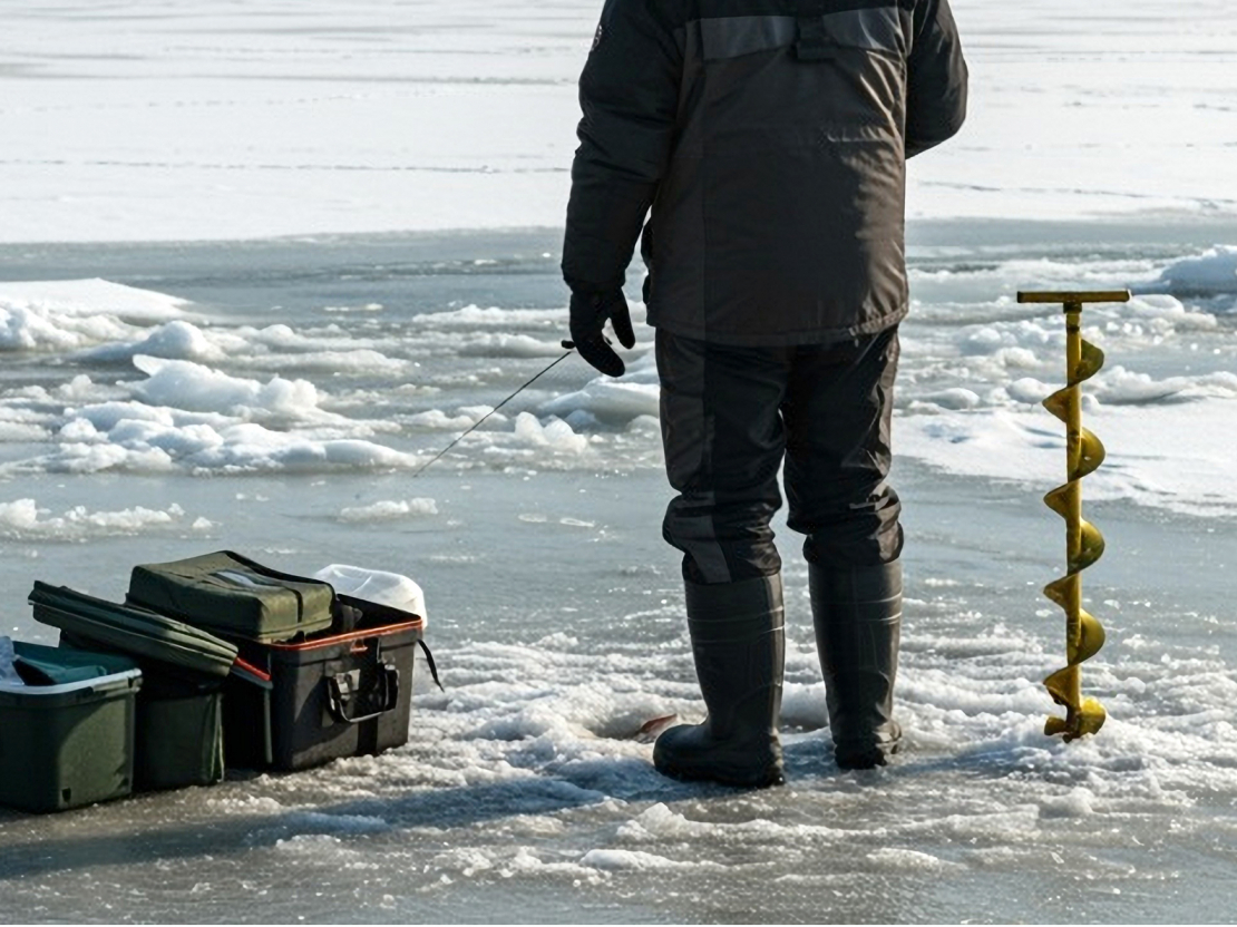 Zemledus makšķerēšana. Ilustratīvs attēls.