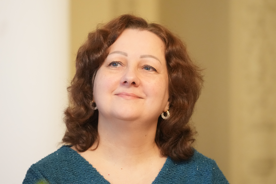 Jāzepa Vītola Latvijas Mūzikas akadēmijas docētāja Ieva Rozenbaha piedalās preses konferencē, kurā paziņo "Lielās mūzikas balvas" nominantus.