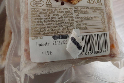 PVD konstatē viltotus derīguma termiņus produktiem veikalā "Mere".