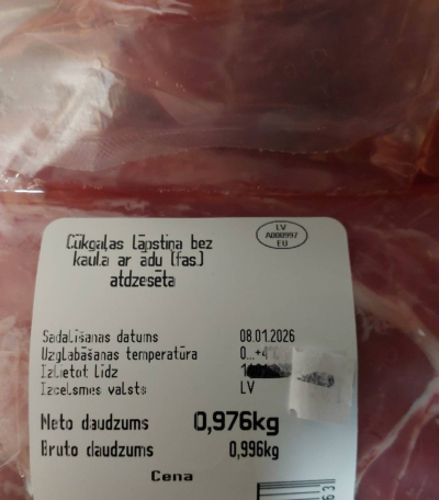 PVD konstatē viltotus derīguma termiņus produktiem veikalā "Mere".
