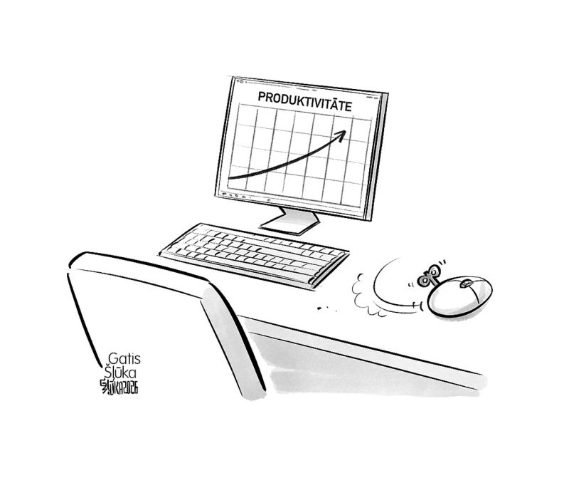 Zīmē Gatis Šļūka. Produktivitāte aug!