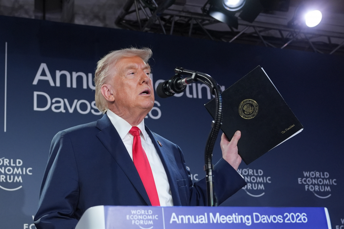 ASV prezidents Donalds Tramps Davosā.
