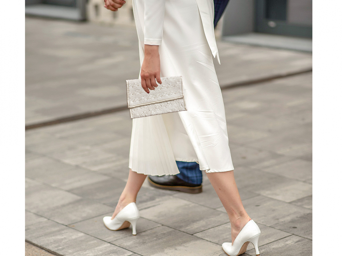 Izejamā romantiskā somiņa stepēšanas tehnikā.