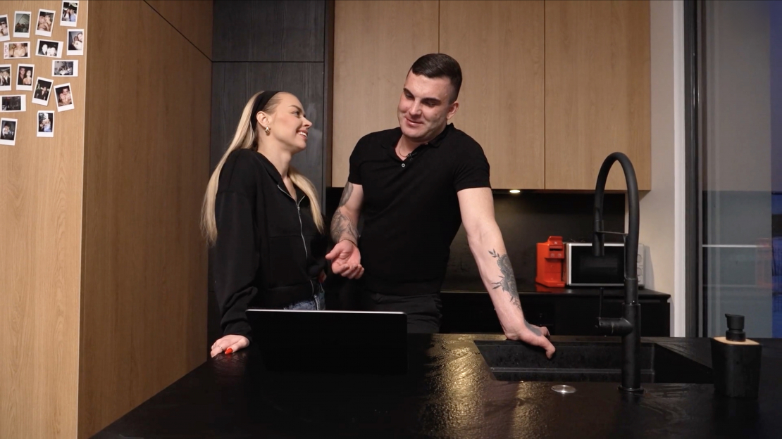 Niks Endziņš un Sindija Bokāne.