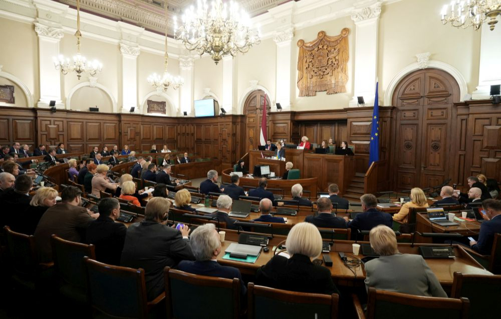 Saeimas sēde.