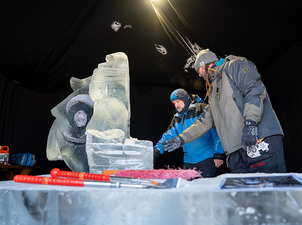 Starptautiskajam ledus skulptūru festivālam Jelgavā pavisam top 30 konkursa skulptūras: 10 komandu darbi un 20 individuālie mākslas objekti.