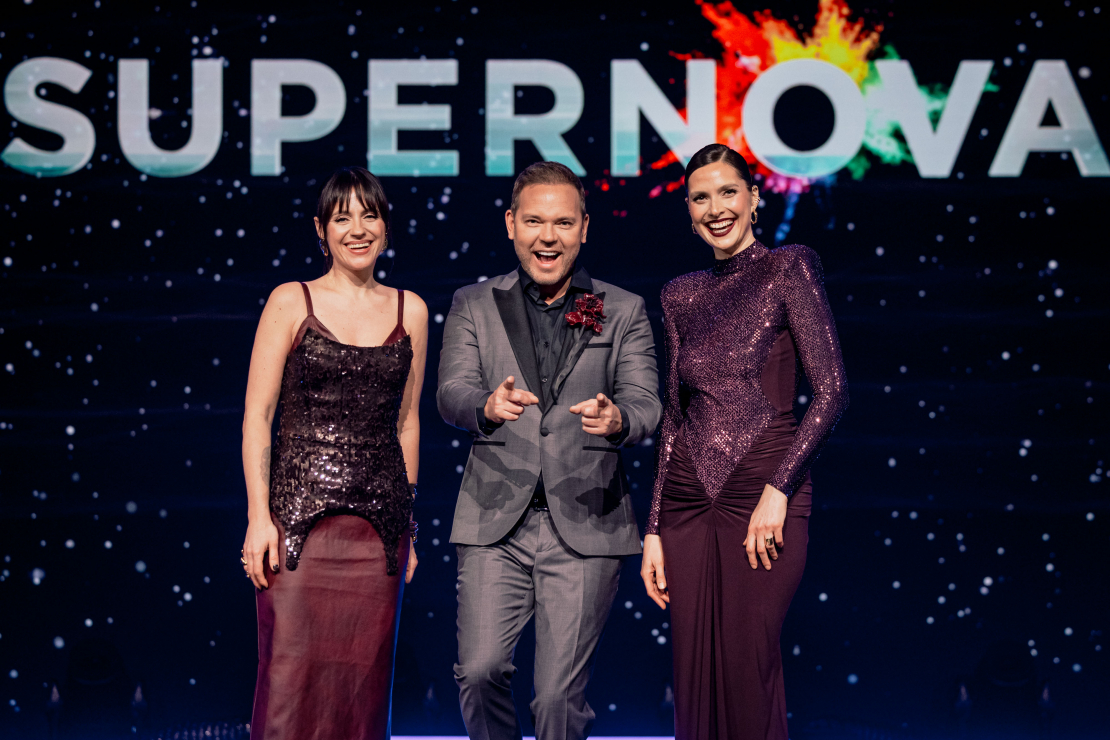 "Supernovas" otrā pusfināla vadītāji.
