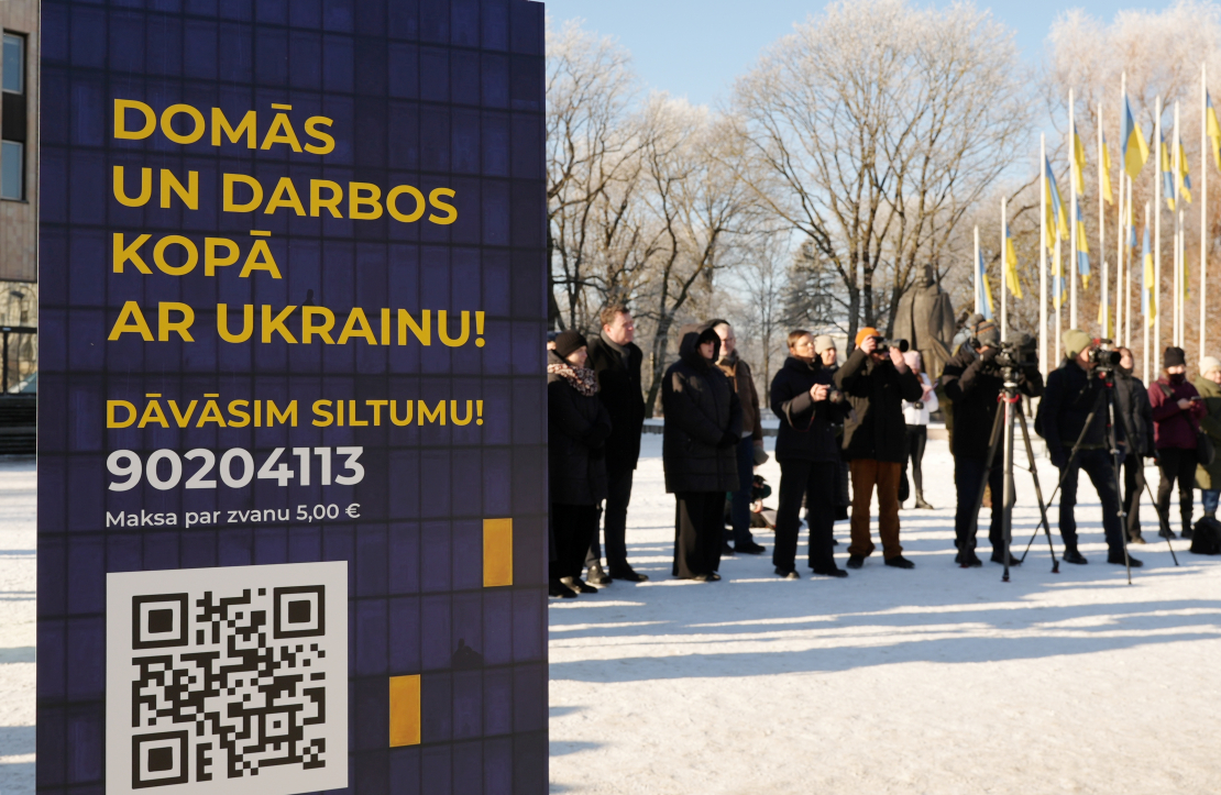 Labdarības akcijas "Siltums Ukrainai no Latvijas" atklāšanas pasākums.