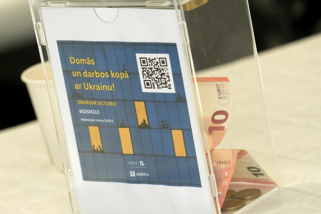 Labdarības akcijas "Siltums Ukrainai no Latvijas" atklāšanas pasākums.