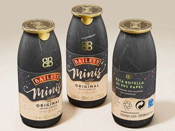 'Bailey's' papīra pudeles. 