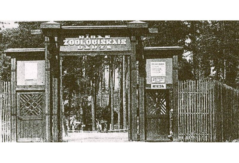 Rīgas zoodārza ieeja 1936. gadā.