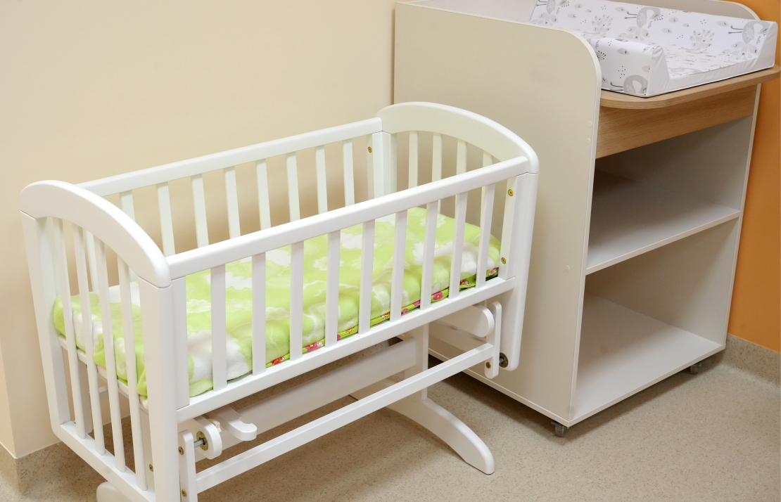 Jaunizbūvētās Ogres rajona slimnīcas Dzemdību nodaļas telpas.