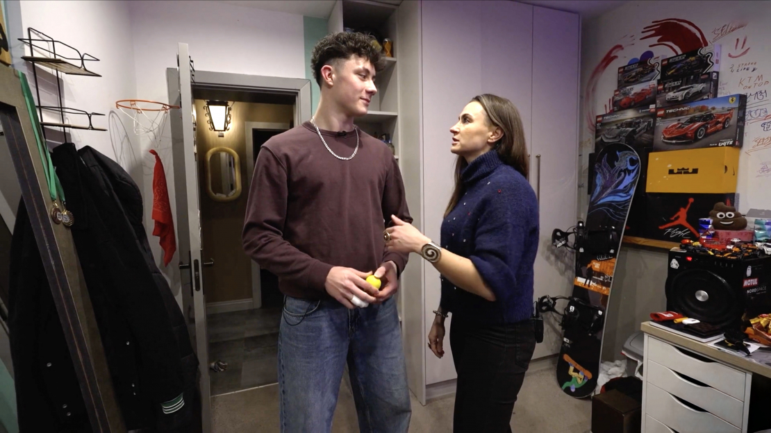 Vita Valtere ar dēlu Gabrielu.