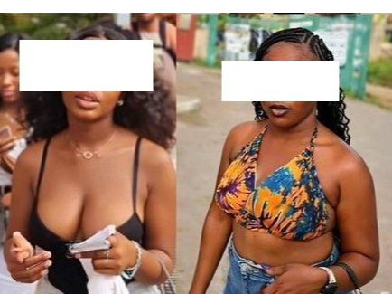 Sievietes rādītas ar visu seju, kas arī Āfrikā šādās situācijās ir pārkāpums.