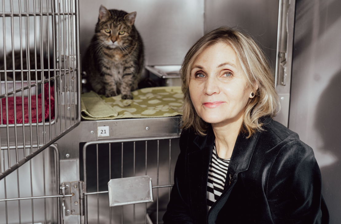 Žurnāliste Ērika Šmeļkova savas grāmatas "Slepenā aģente Fifī. Latviete, kura mainīja likteņus" prezentācijas pasākumā.