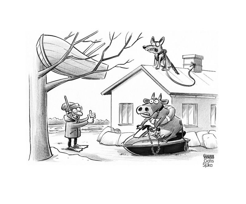 Zīmē Gatis Šļūka. Plūdiem gatavi!