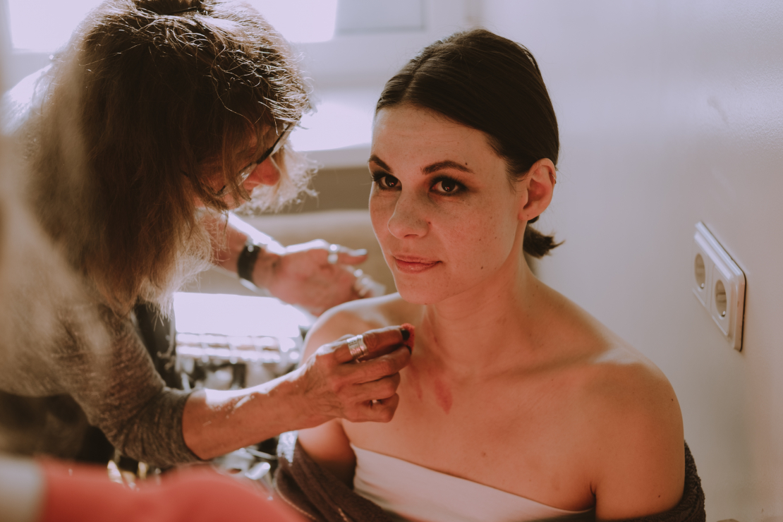 Filmas "Nospiedumi" filmēšanas aizkulises.