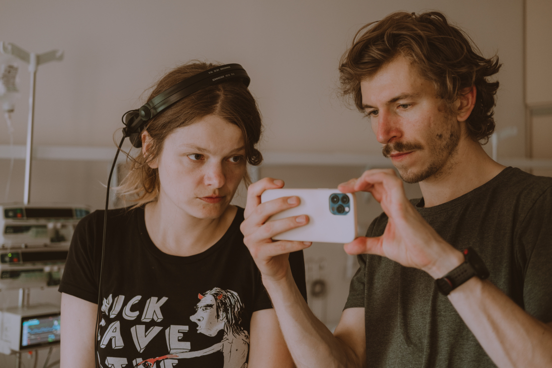 Filmas "Nospiedumi" filmēšanas aizkulises.