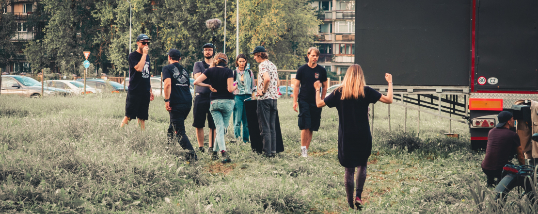 Filmas "Nospiedumi" filmēšanas aizkulises.