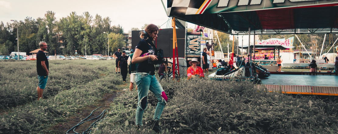 Filmas "Nospiedumi" filmēšanas aizkulises.