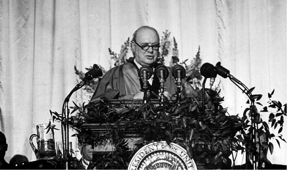 V. Čērčila uzstāšanās Fultonā.