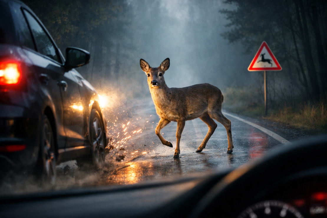 Apdrošinātājs: pavasarī vairāk sadursmju ar meža zvēriem – 69 % gadījumu auto bojā stirnas.