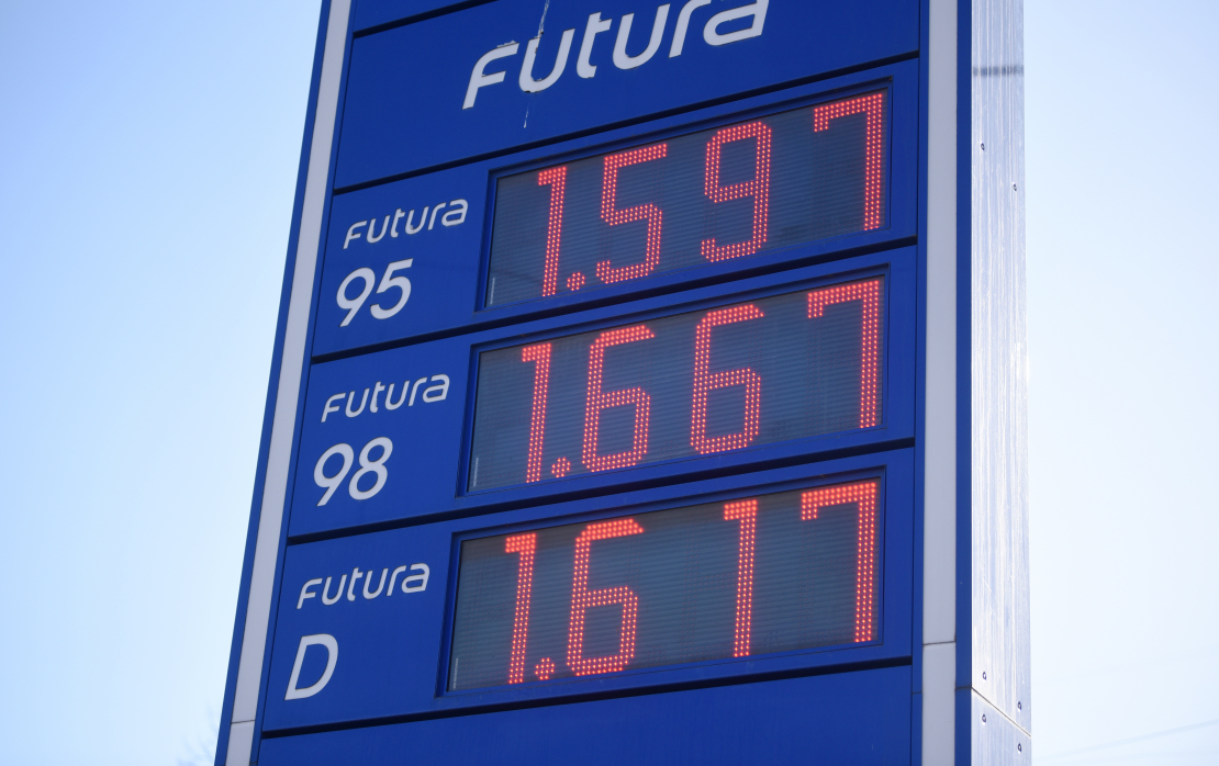 Degvielas cenas "Neste" uzpildes stacijā 4. martā.