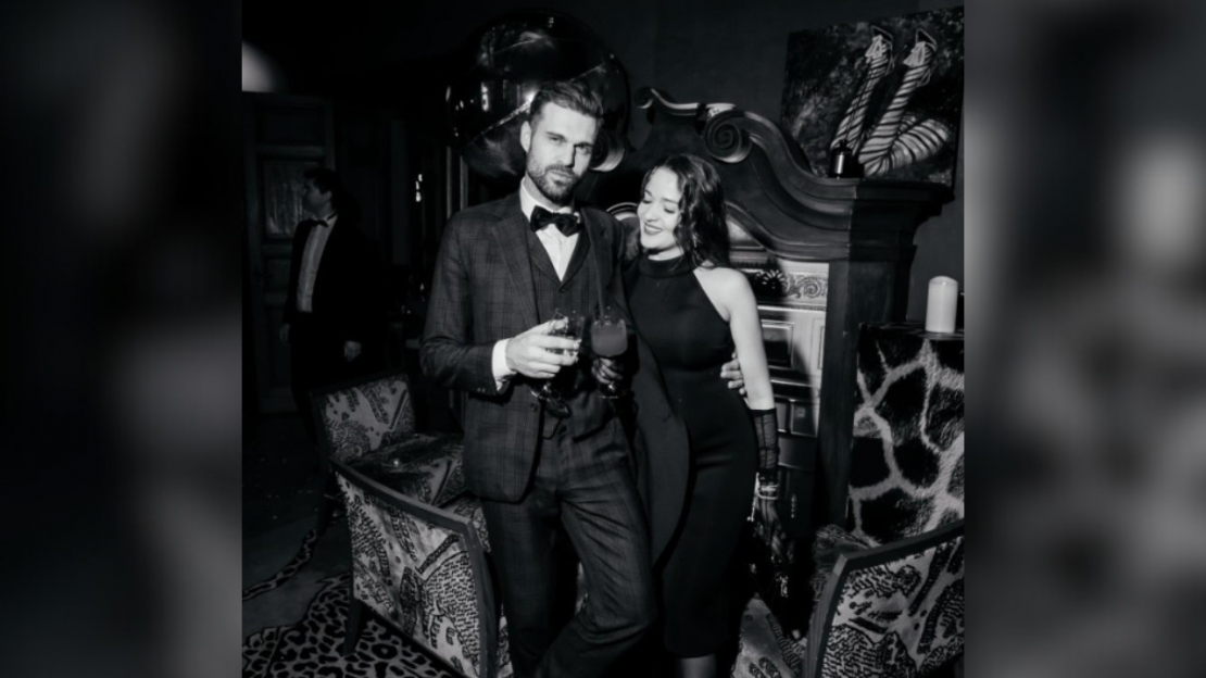 Aivis Ceriņš ar savu partneri.