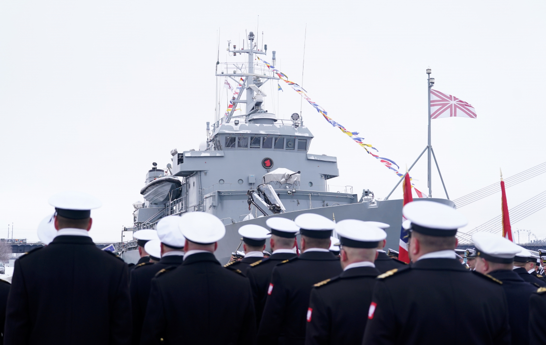 NATO 1.pastāvīgās jūras pretmīnu grupas (SNMCMG1) komandvadības maiņas ceremonija Rīgas pasažieru ostā, kuras laikā Latvijas Jūras spēki nodod komanvadību Polijas Jūras spēkiem.