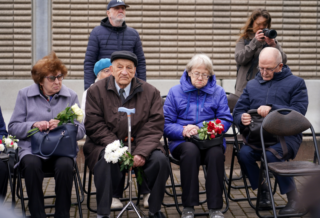 Komunistiskā genocīda upuru piemiņas dienai veltīts pasākums pie dzelzceļa stacijas "Šķirotava".